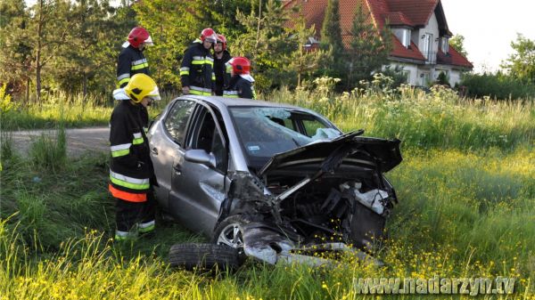 Wypadek na ul. Głównej w Ruścu